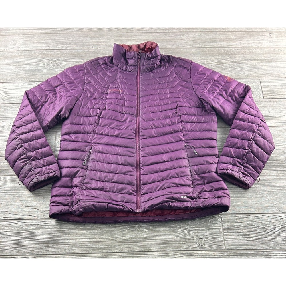 Mammut Quilted Jacket Women's Large Purple Pertex Quantum Full Zip Mock Neck